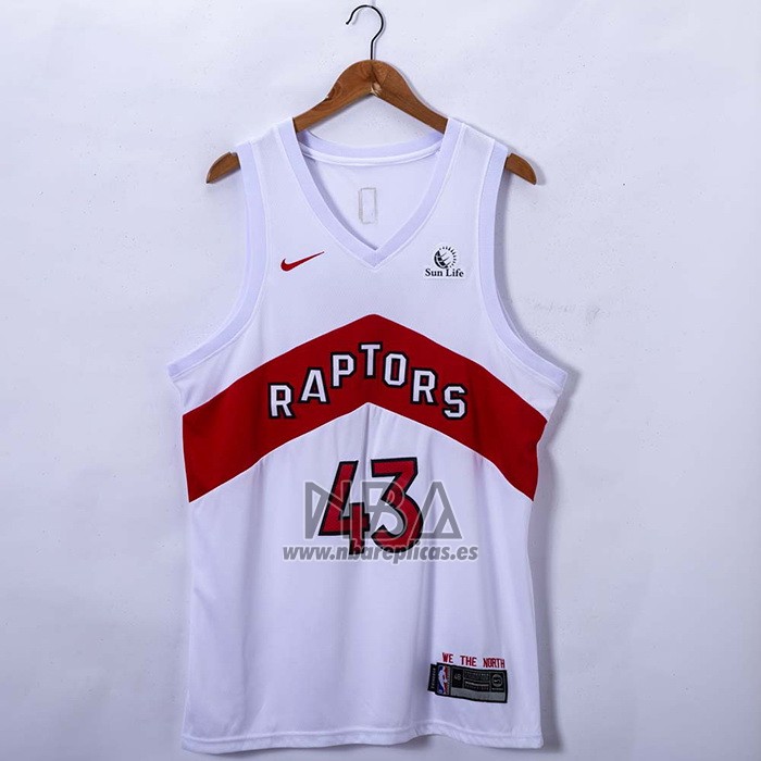 Camiseta Toronto Raptors Pascal Siakam NO 43 Association 2020-21 Blanco